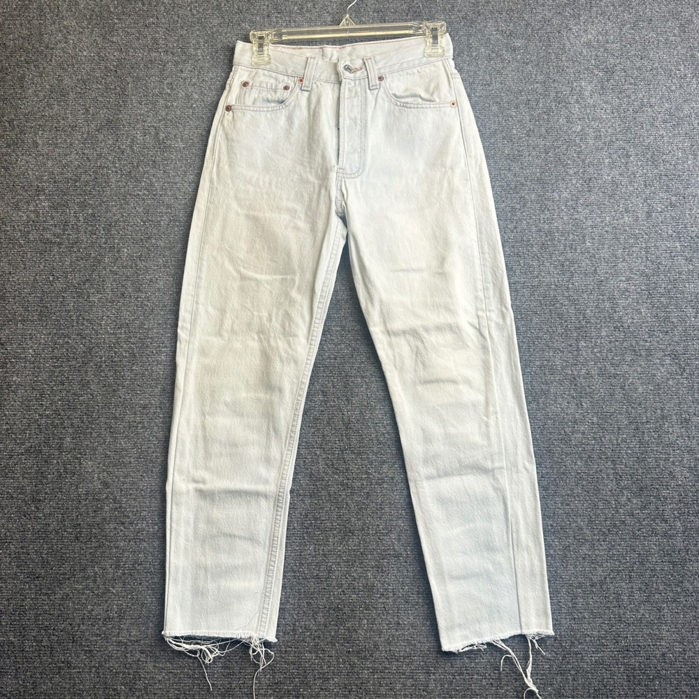 Vintage Levi's 501 Jeans Womens 26x26 Light Wash Denim Straight Leg Made in USA